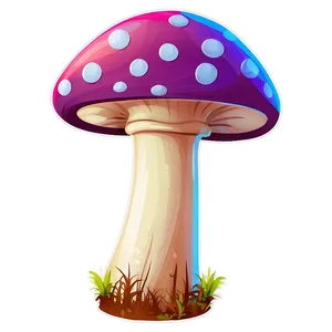 Colorful Mushroom Cartoon Png 06272024 PNG Image