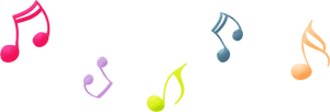 Colorful_ Music_ Notes_ Background PNG Image