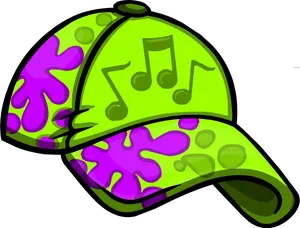 Colorful Musical Note Cap Vector PNG Image