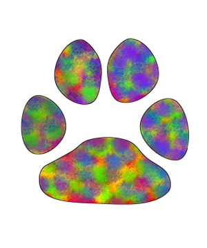 Colorful_ Nebula_ Paw_ Print PNG Image