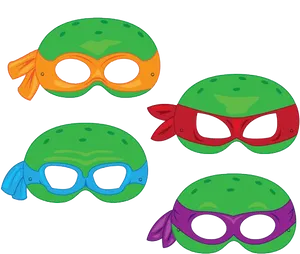 Colorful_ Ninja_ Masks_ Collection PNG Image