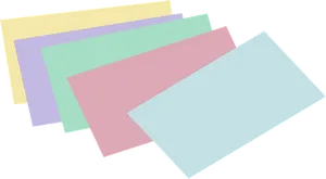 Colorful Office Paper Sheets PNG Image