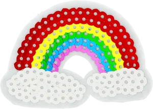 Colorful Paper Circle Rainbow Craft PNG Image