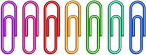 Colorful Paper Clips Row PNG Image