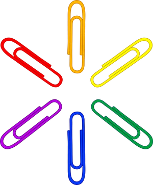 Colorful Paper Clips Vector Illustration PNG Image