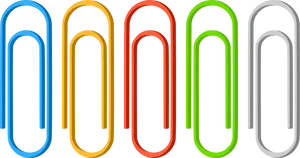 Colorful Paperclips Array PNG Image