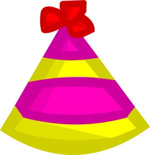 Colorful Party Hat Illustration PNG Image