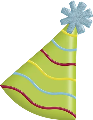 Colorful Party Hatwith Pom Pom PNG Image