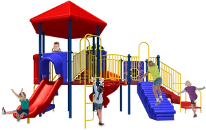 Colorful Playground Activity PNG Image