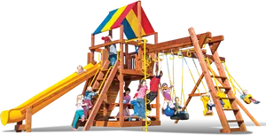 Colorful Playground Activity Center PNG Image