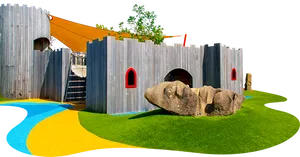 Colorful Playground Fortress PNG Image