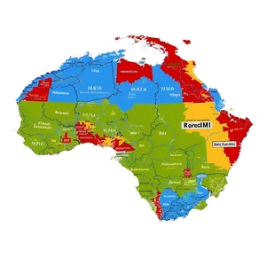 Colorful Political World Map Png 84 PNG Image