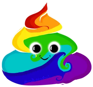 Colorful_ Poop_ Emoji_ Artwork PNG Image