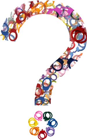 Colorful Question Mark Artwork PNG Image