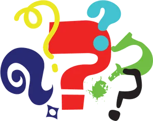 Colorful Question Marks Clipart PNG Image