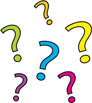 Colorful Question Marks Clipart PNG Image