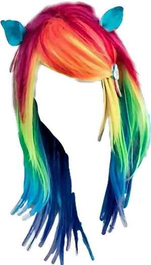 Colorful Rainbow Arcoiris Creature PNG Image