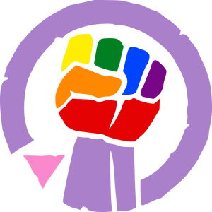 Colorful Raised Fist Graphic PNG Image