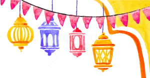 Colorful Ramadan Lanterns PNG Image