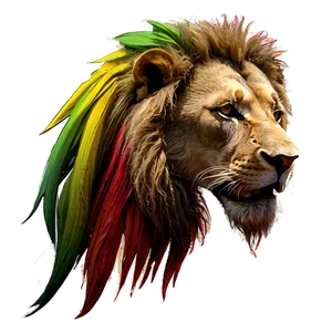 Colorful Rasta Lion Illustration Png Lgs72 PNG Image