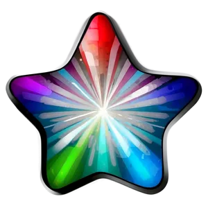 Colorful Rounded Star Png 20 PNG Image