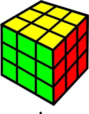 Colorful Rubiks Cube Illustration PNG Image