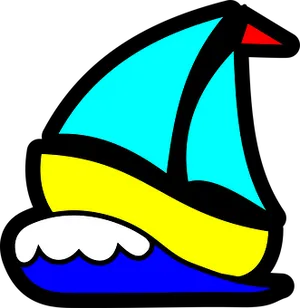 Colorful_ Sailboat_ Graphic PNG Image