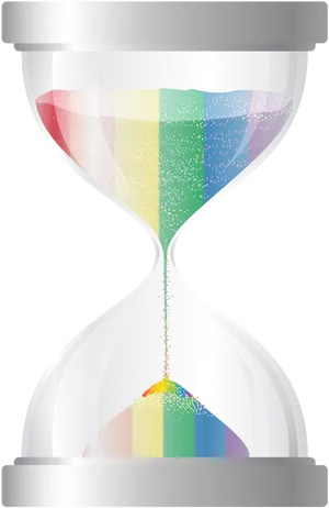 Colorful Sand Hourglass PNG Image