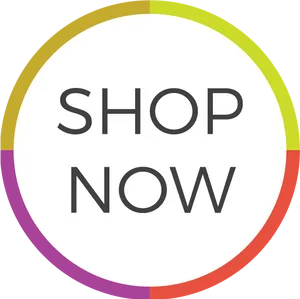 Colorful Shop Now Button PNG Image