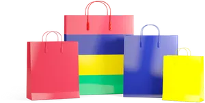 Colorful Shopping Bags PNG Image