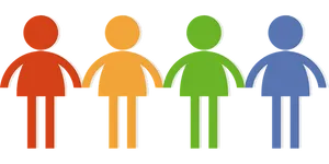 Colorful Silhouette Community PNG