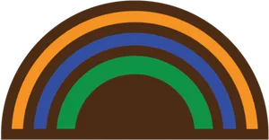 Colorful Simplified Rainbow Art PNG Image