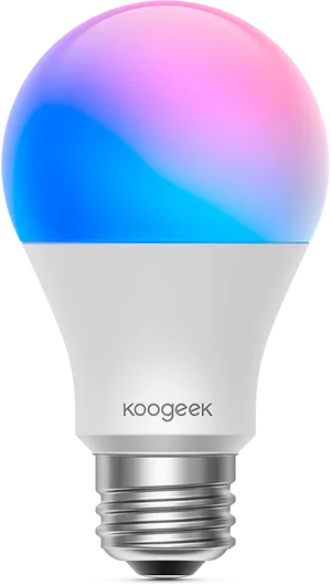 Colorful Smart L E D Light Bulb PNG Image