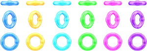 Colorful_ Sonic_ Rings_ Collection PNG Image