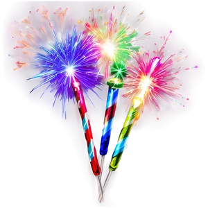 Colorful Sparklers Display Png Kpe99 PNG Image