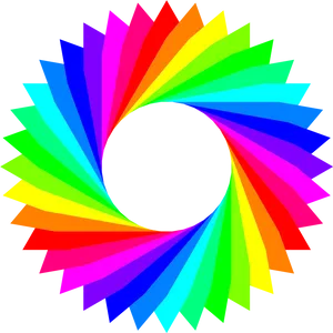 Colorful Spectrum Wheel Graphic PNG Image