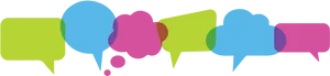 Colorful Speech Bubbles Vector PNG Image