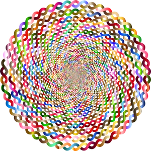 Colorful Spiral Tunnel Illusion PNG Image