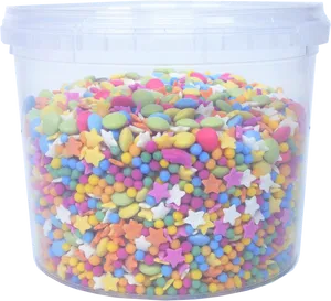 Colorful Sprinklesin Container PNG Image