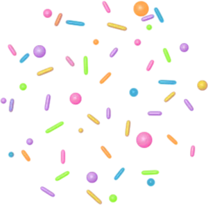 Colorful Sprinkleson Black Background PNG Image