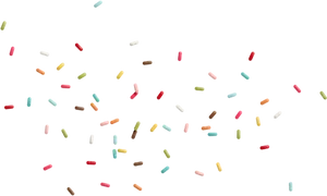 Colorful Sprinkleson Black Background PNG Image