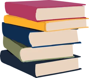 Colorful_ Stack_of_ Books_ Illustration PNG Image