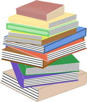 Colorful Stackof Books PNG Image