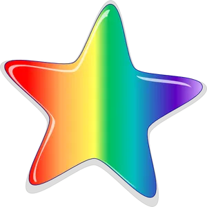 Colorful Star Shape Gradient PNG Image