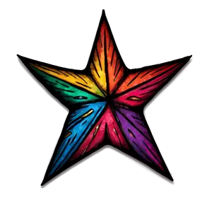 Colorful Star Tattoo Png Fbj PNG Image