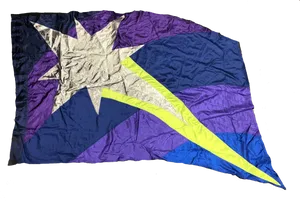 Colorful Star Trail Flag PNG Image