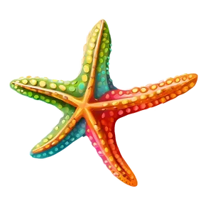 Colorful Starfish Illustration Png Lkv70 PNG Image