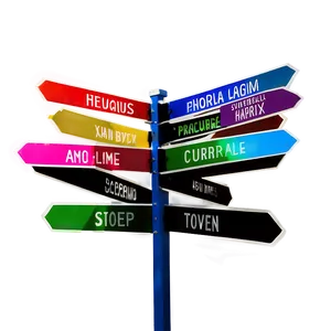 Colorful Street Signs Png 65 PNG Image