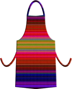 Colorful Striped Apron PNG Image