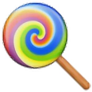 Colorful Swirl Lollipop PNG Image